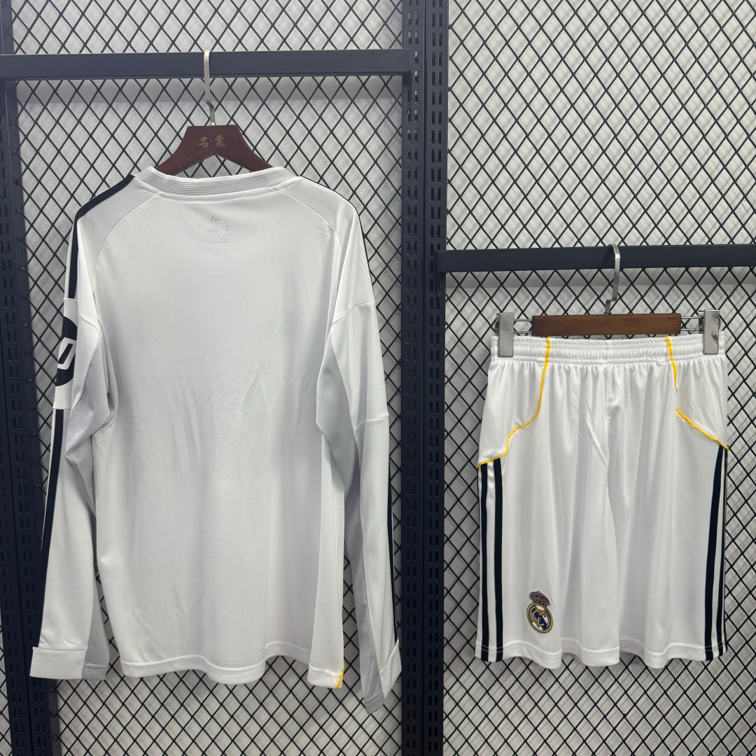 25/26 Real Madridl Home Long Sleeve Adult Full Set