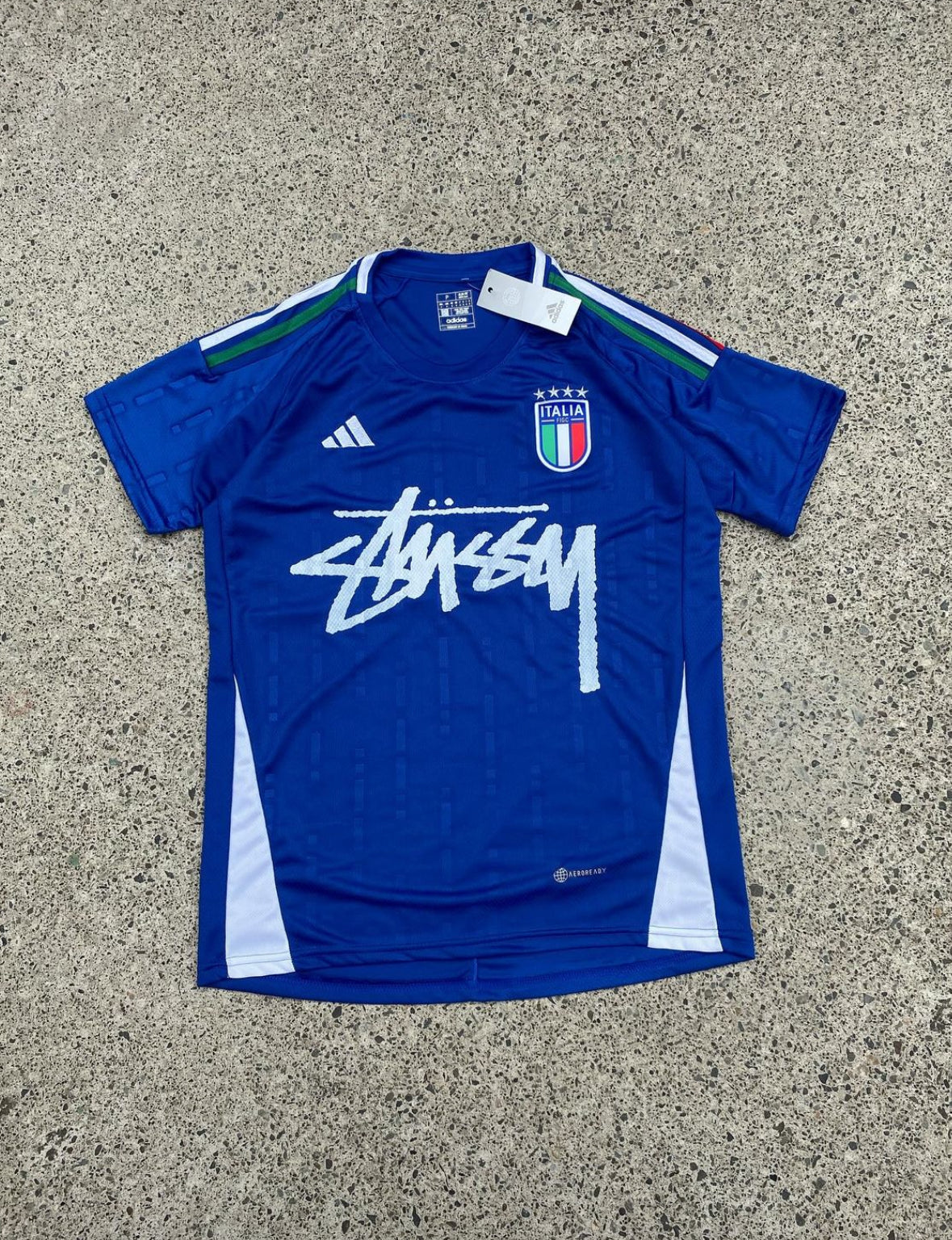 ITALIE X STUSSY - BLEU JERSEY