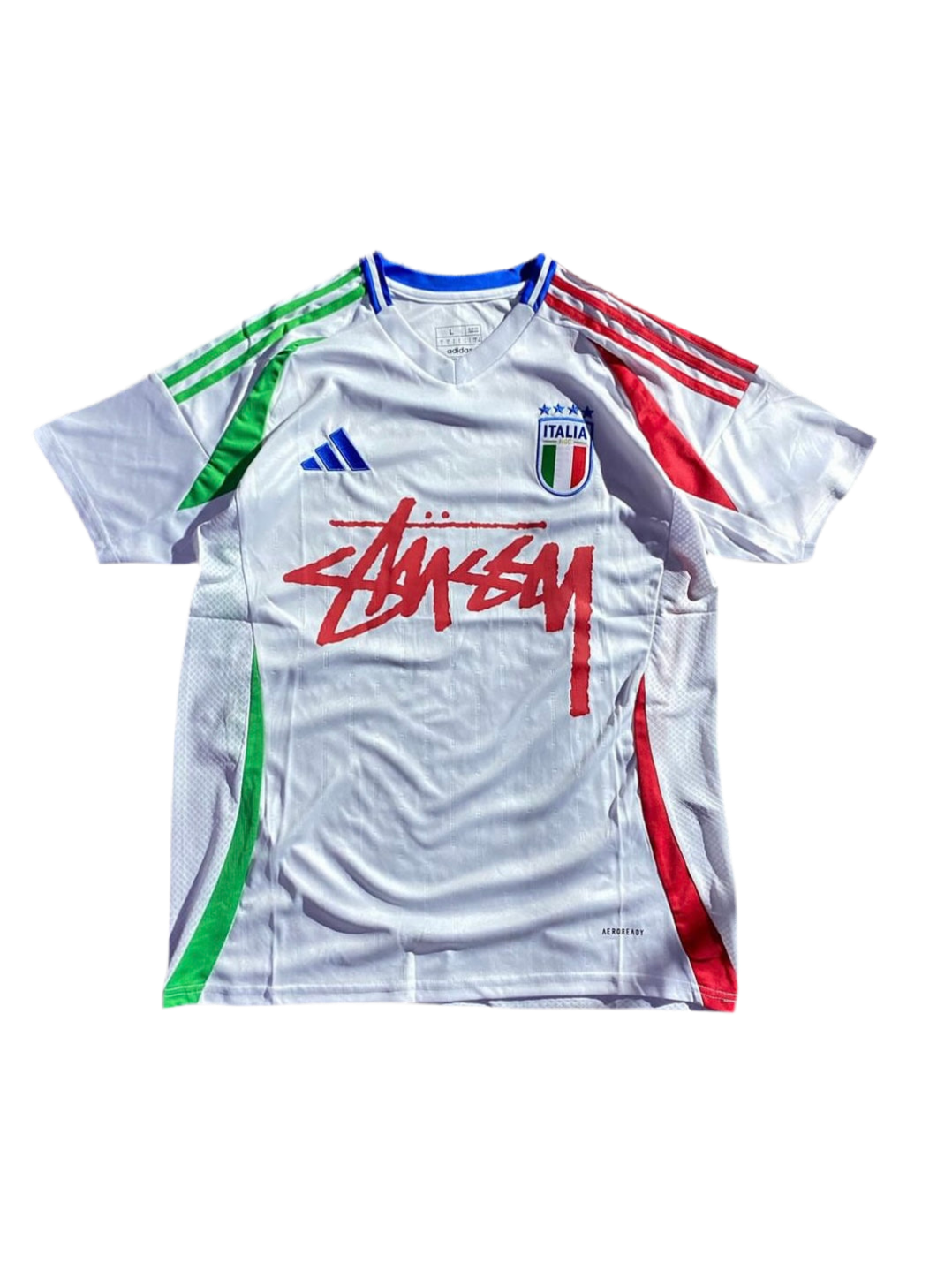 ITALIE X STUSSY - MAILLOT BLANC