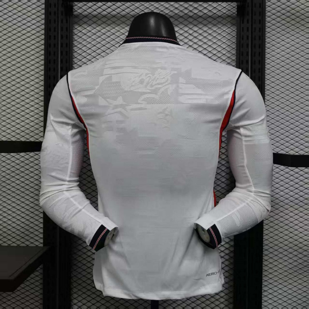 25/26 England Home Player Version Long Sleeve Jersey