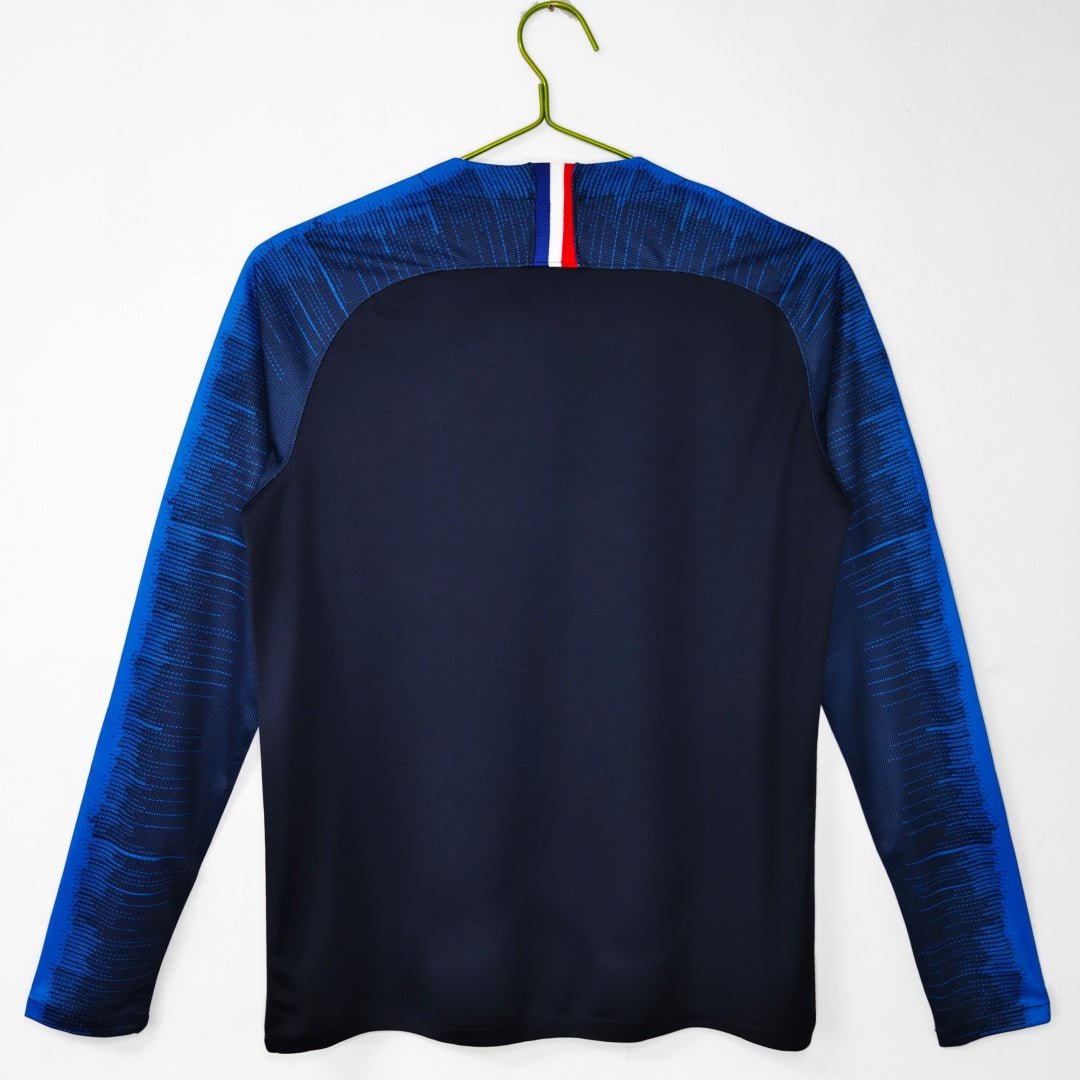 2018 Retro France Home Long Sleeve Jersey