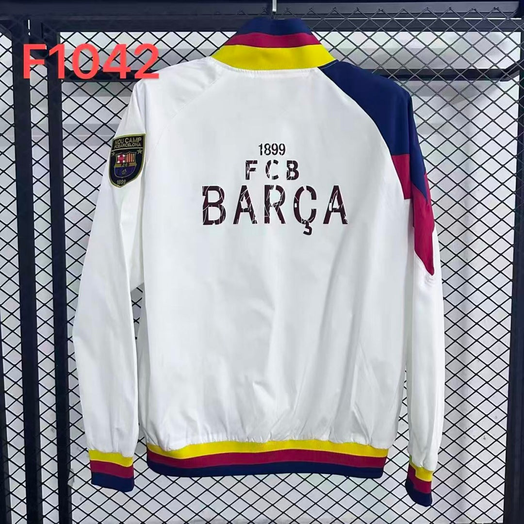 Barcelona White Reversible Windbreaker