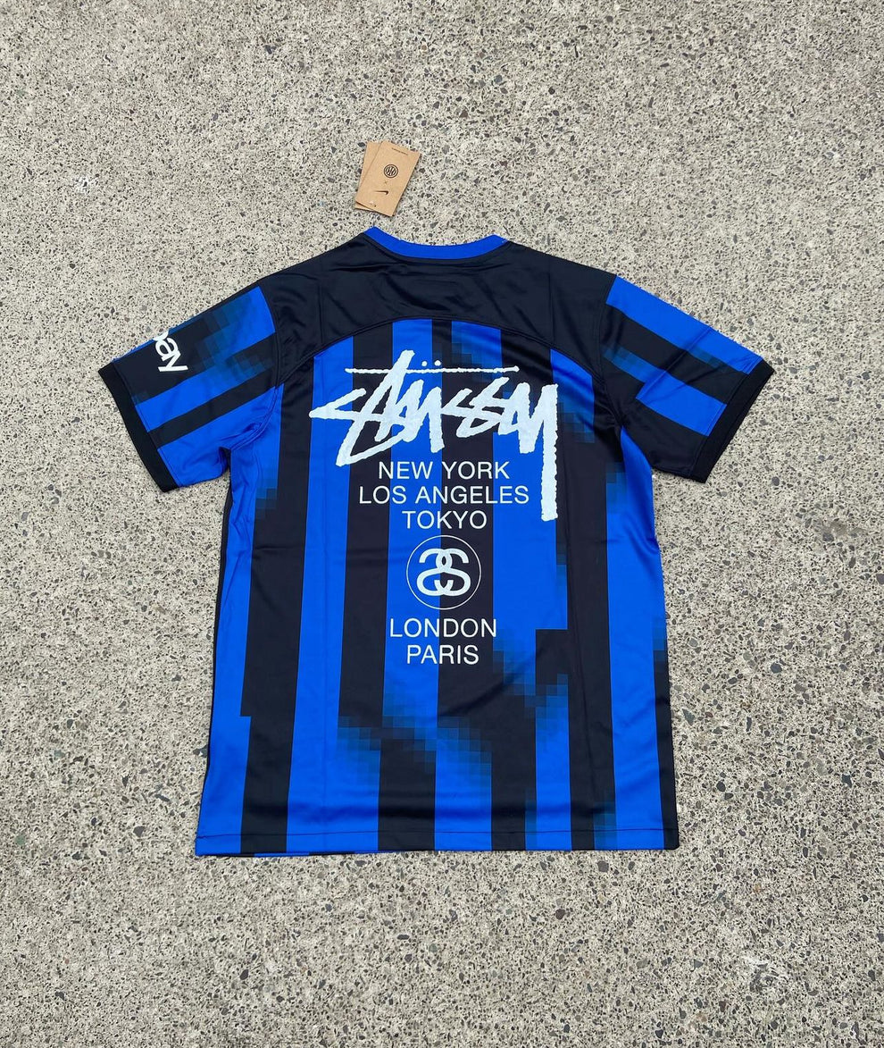 MAILLOT STUSSY X "INTER" - BLEU/NOIR