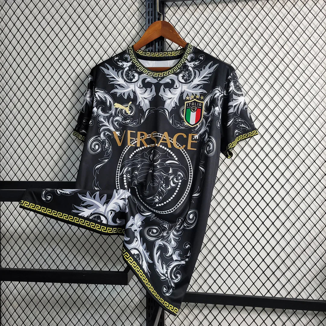ITALIE 2023 CONCEPT VERSACE NOIR MAILLOT DOMICILE