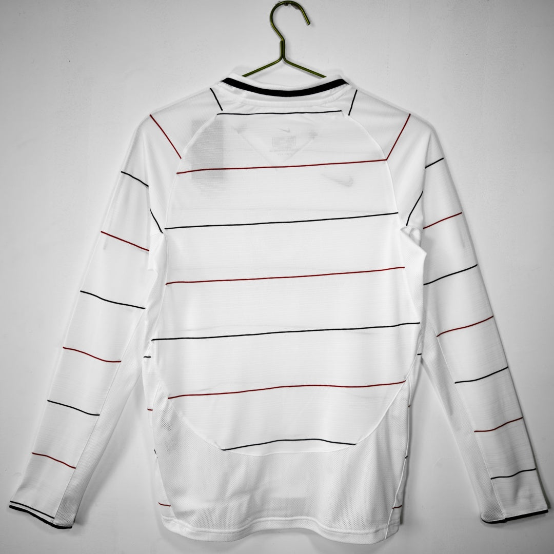 2003-2004 Manchester United Away Retro Long Sleeve Jersey