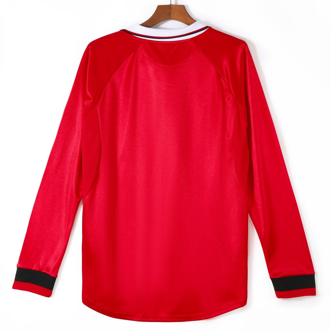 1999-2000 Manchester United Home Retro Long Sleeve Jersey