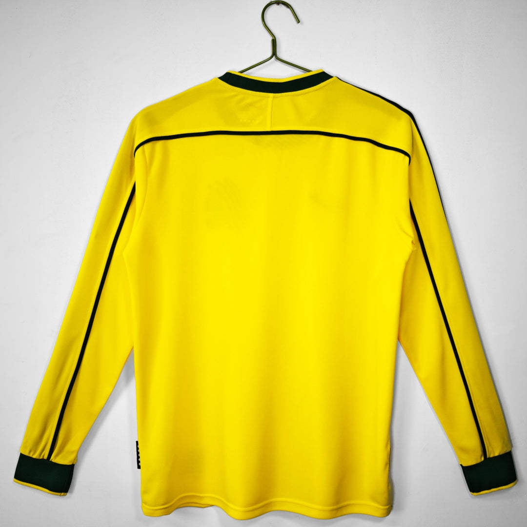 1998 Brazil Home Retro Long Sleeve Jersey
