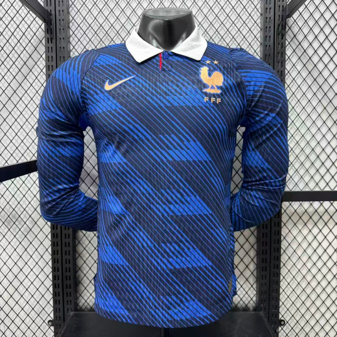 2026 France Home Player Version Long Sleeve Jersey