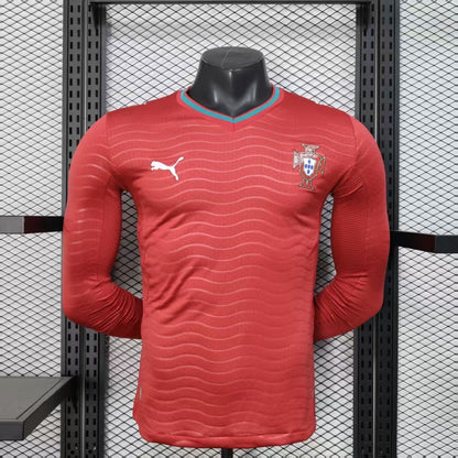 25/26 Portugal Home Player Version Long Sleeve Jersey