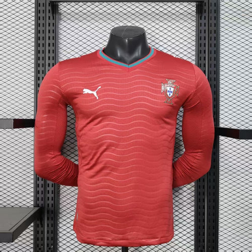 25/26 Portugal Home Player Version Long Sleeve Jersey