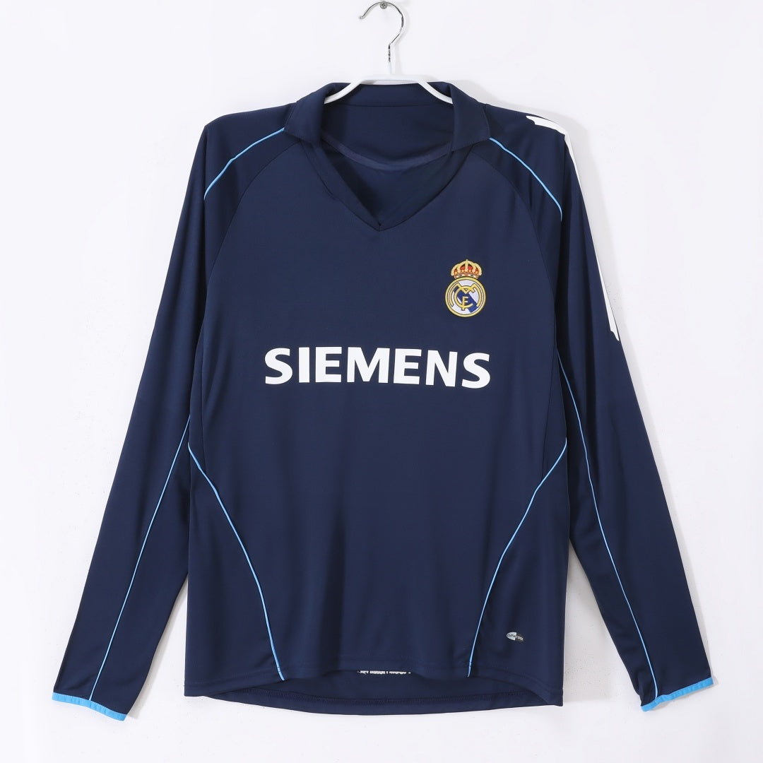 2005-2006 Retro Real Madrid Away Long Sleeve Jersey