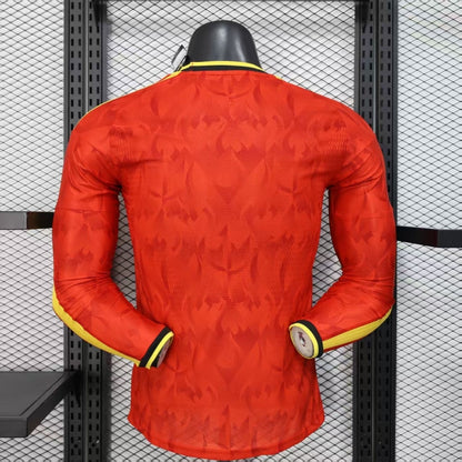 25/26 Belgium Home Player Version Long Sleeve Jersey