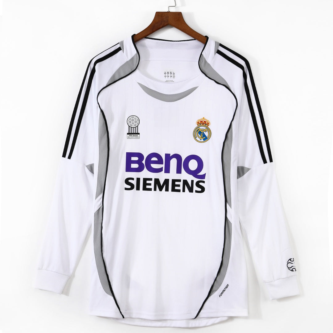 2006-2007 Real Madrid Home Retro Long Sleeve