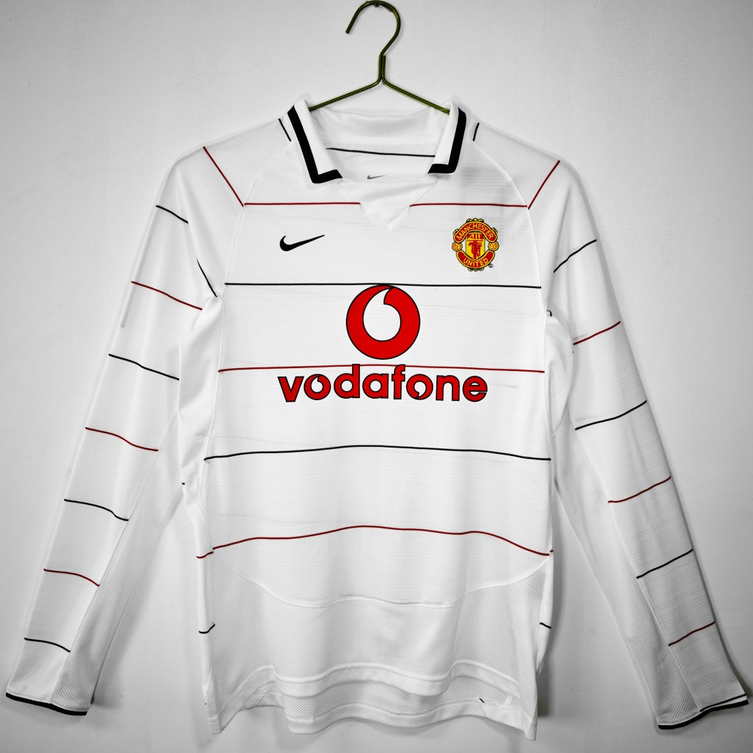 2003-2004 Manchester United Away Retro Long Sleeve Jersey