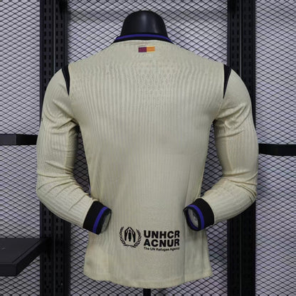 24/25 Barcelona Away Player Version Long Sleeve Jersey