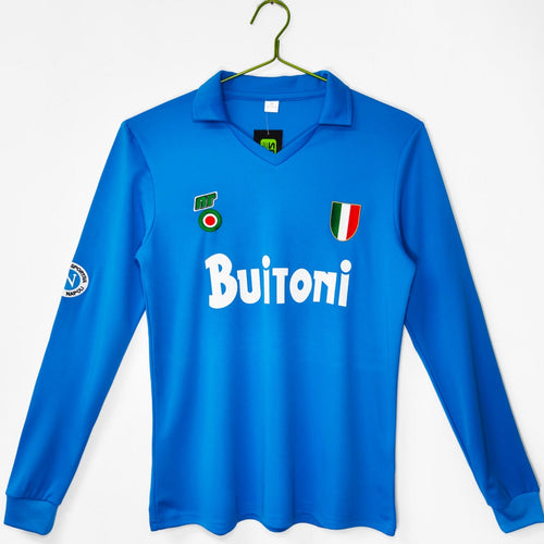 1987-1988 Retro Napoli Home Long Sleeve Jersey