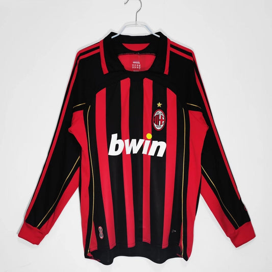 2006-2007 AC Milan Home Retro Long Sleeve Jersey
