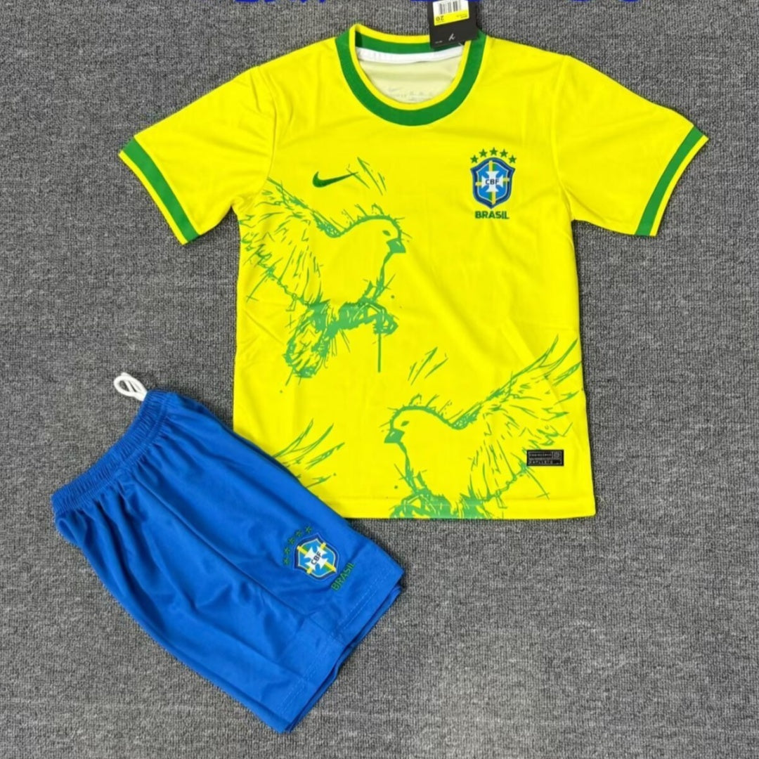 25/26 Brazil Special bird Yellow Kids Set