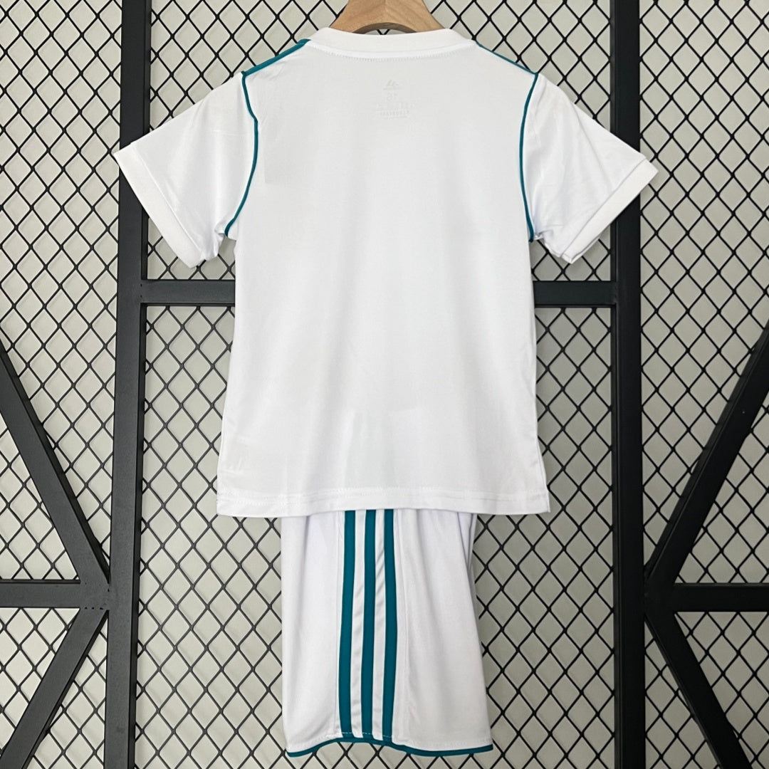 2017-2018 Real Madrid Home Retro Kids Set
