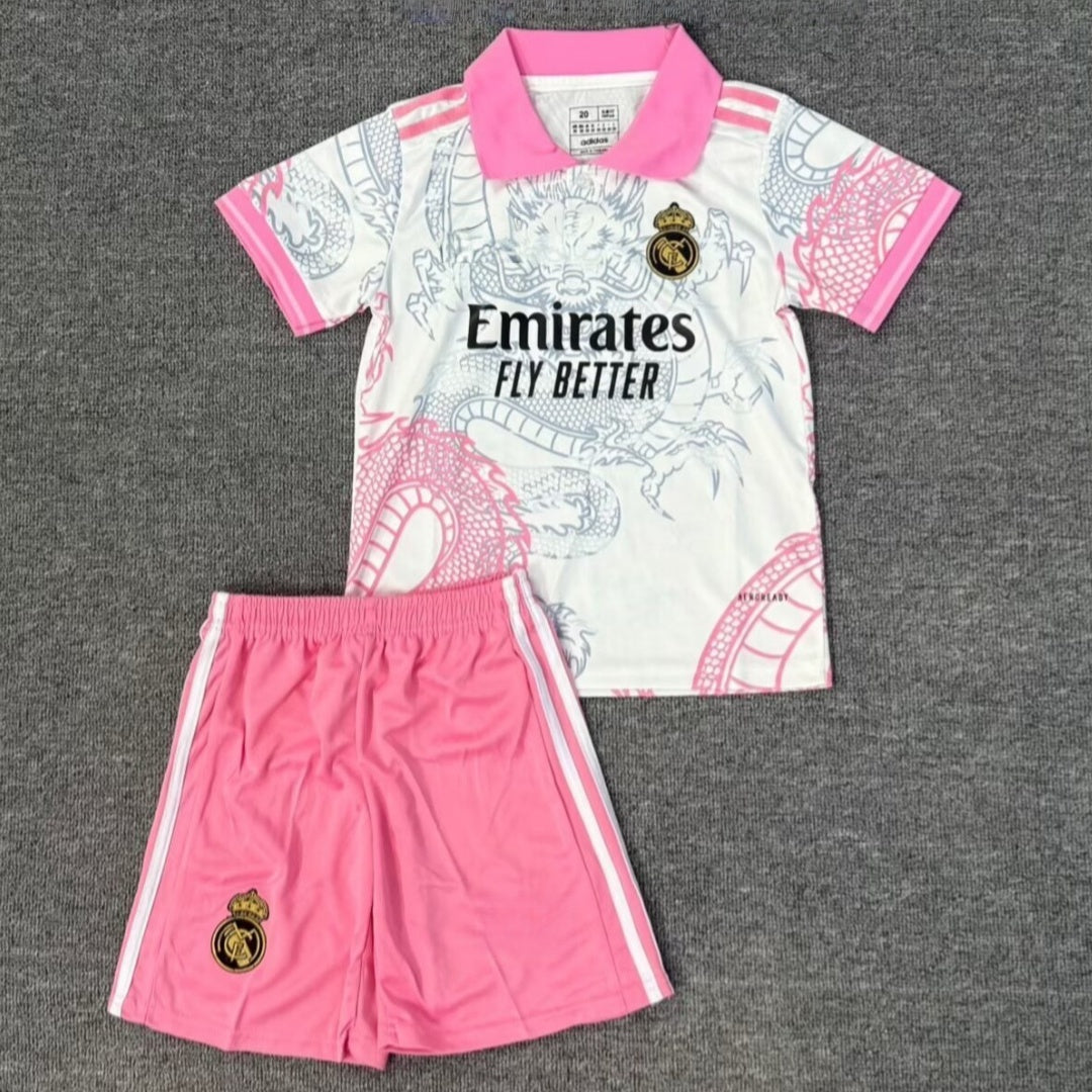 25/26 Real Madrid Special Pink POLO Kids Set