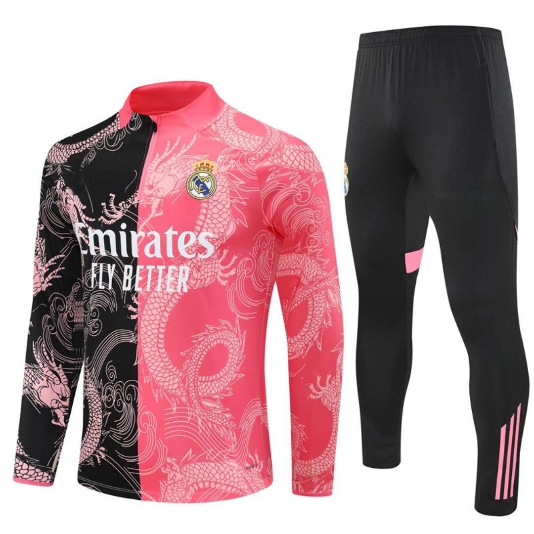 25/26 Real Madrid Pink dragon Tracksuit