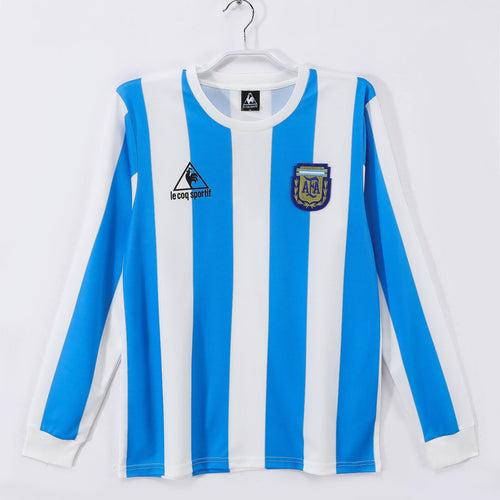 1986 Argentine Home Retro Long Sleeve Jersey