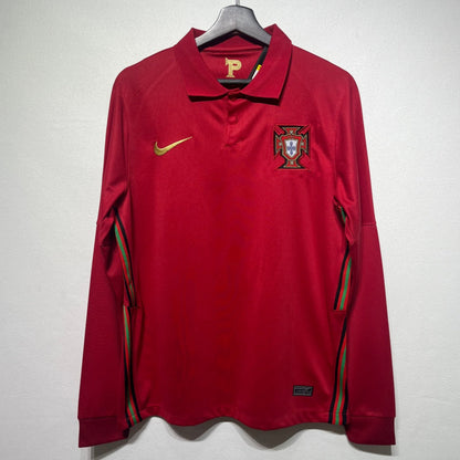 2020 Portugal Home Retro Long Sleeve Jersey