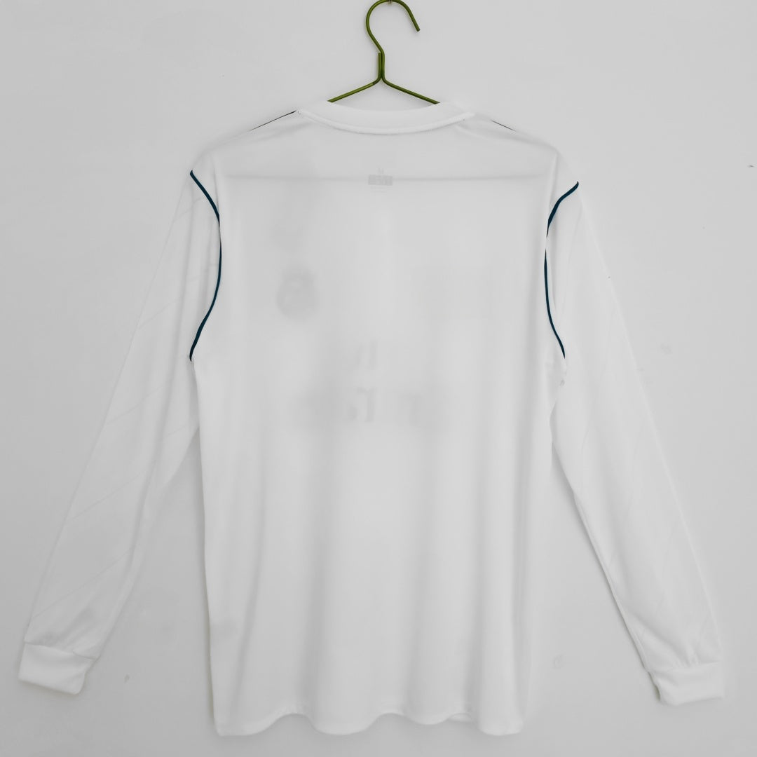 2017-2018 Retro Real Madrid Home Long Sleeve Jersey
