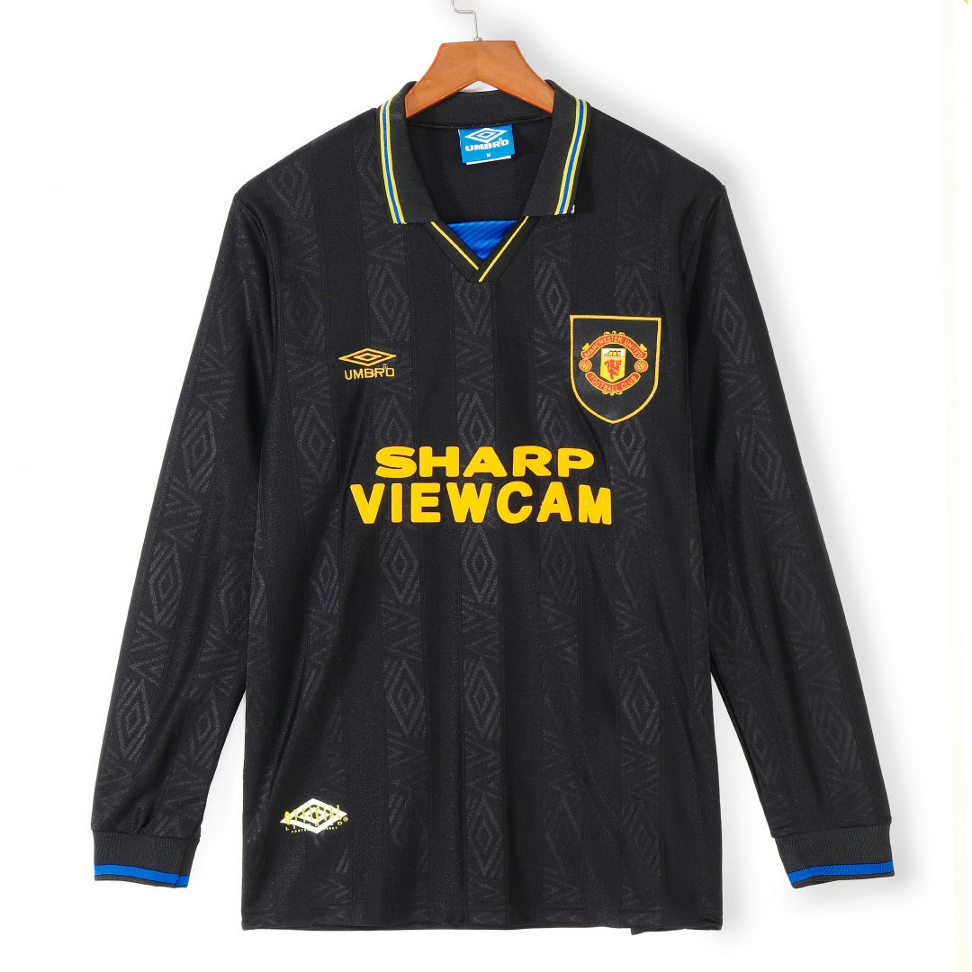 1993-1994 Manchester United Away Retro Long Sleeve Jersey