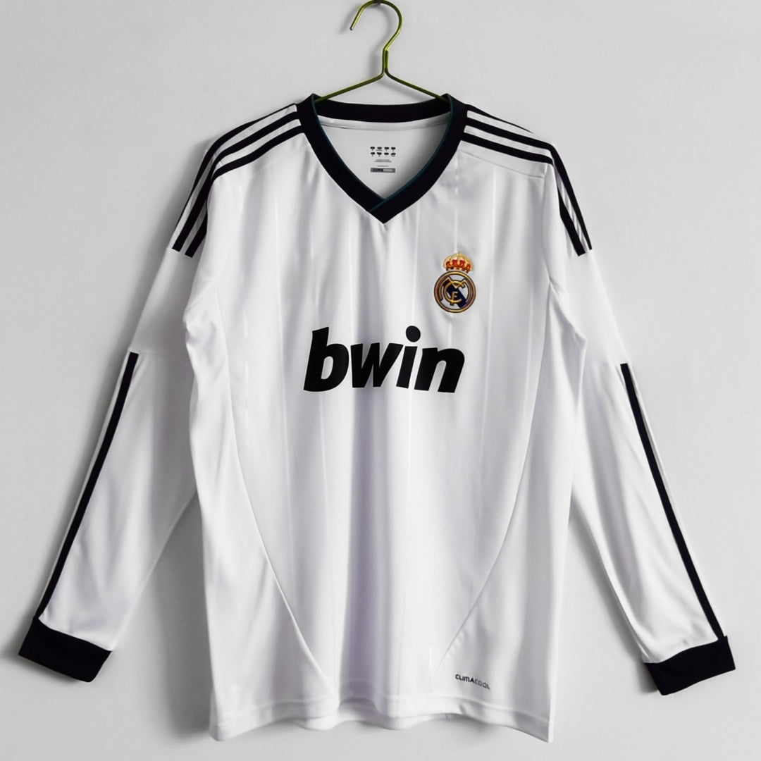 2012-2013 Retro Real Madrid Home Long Sleeve Jersey