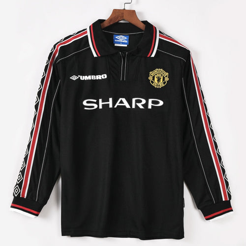 1998-1999 Manchester United Away Retro Long Sleeve Jersey