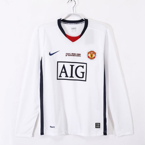 2008-2009 Manchester United Away Retro Long Sleeve Jersey