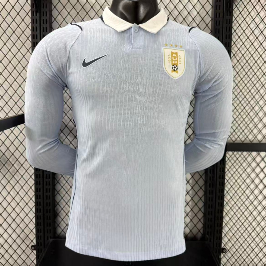 25/26 Uruguay Home Player Version Long Sleeve Jersey