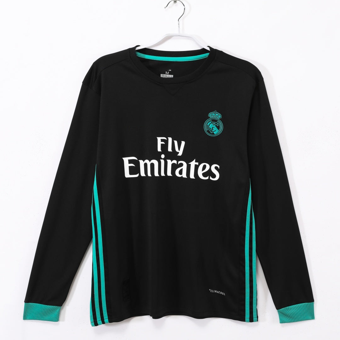 2017-2018 Retro Real Madrid Away Long Sleeve Jersey