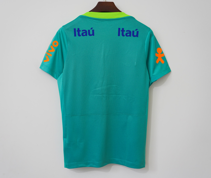 2004 Brazil Training Green Retro Jersey