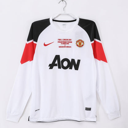 2010-2011 Manchester United Away Retro Long Sleeve Jersey