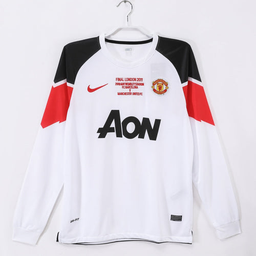 2010-2011 Manchester United Away Retro Long Sleeve Jersey