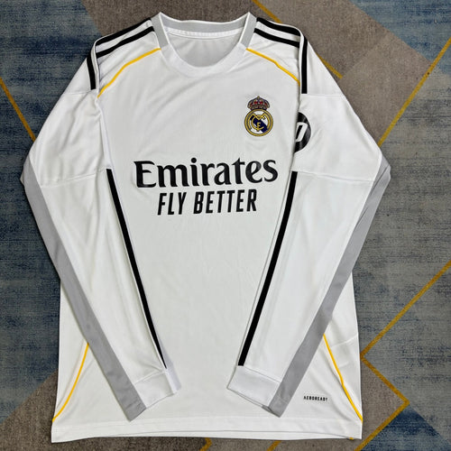 25/26 Real Madrid Home Long Sleeve Jersey
