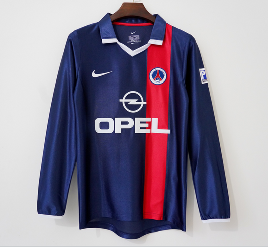 2001-2002 PSG Home Retro Long Sleeve Jersey