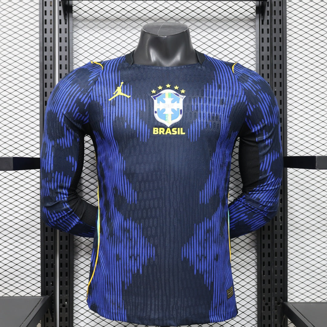 2026 Brazil Away Player Version Long Sleeve Jersey