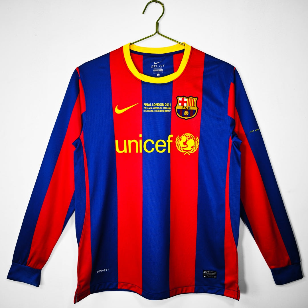 2010-2011 Barcelona Home Retro Long Sleeve Jersey