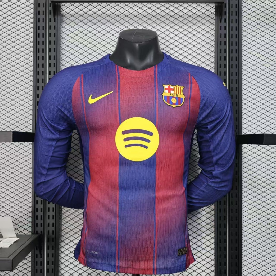 25/26 Barcelona Home Player Version Long Sleeve Jersey