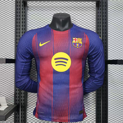 25/26 Barcelona Home Player Version Long Sleeve Jersey