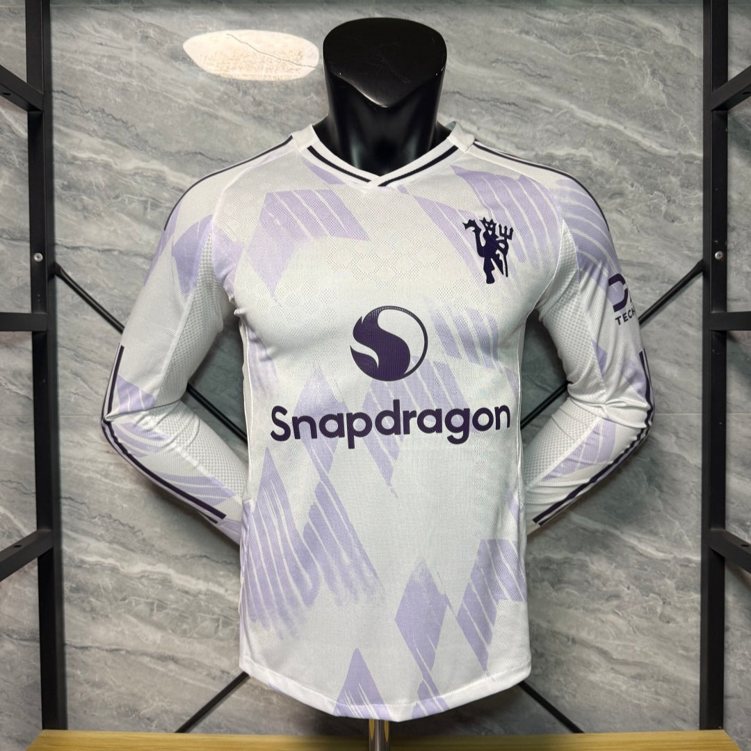 25/26 Manchester United Away Player Version Long Sleeve Jersey