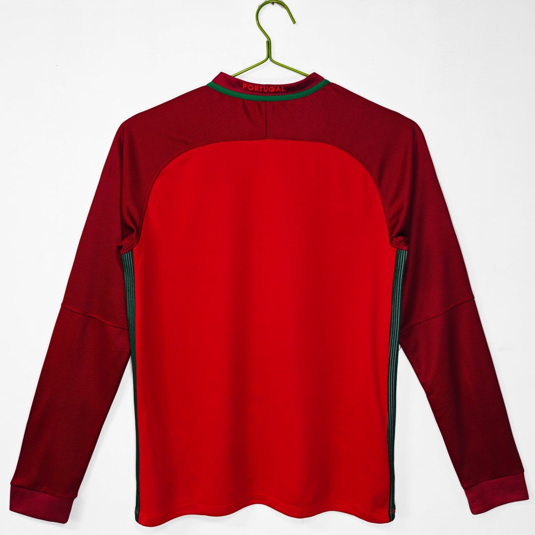 2016 Portugal Home Retro Long Sleeve Jersey