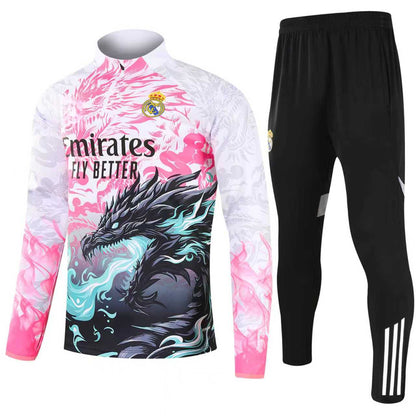25/26 Real Madrid dragon Pink Tracksuit