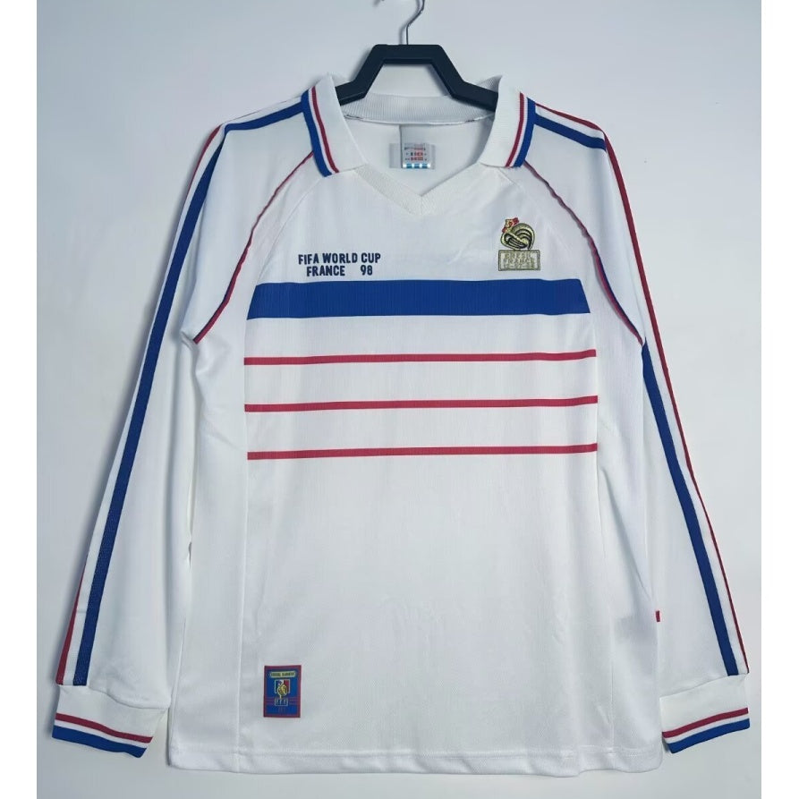 1998 France Away Retro Long Sleeve Jersey