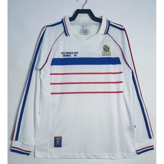 1998 France Away Retro Long Sleeve Jersey