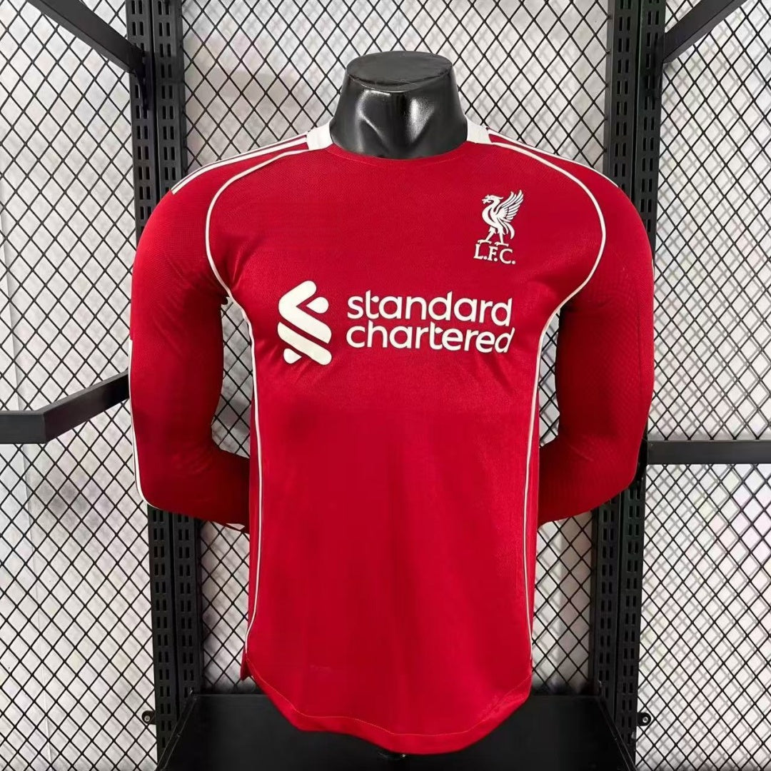 25/26 Liverpool Home Player Version Long Sleeve Jersey