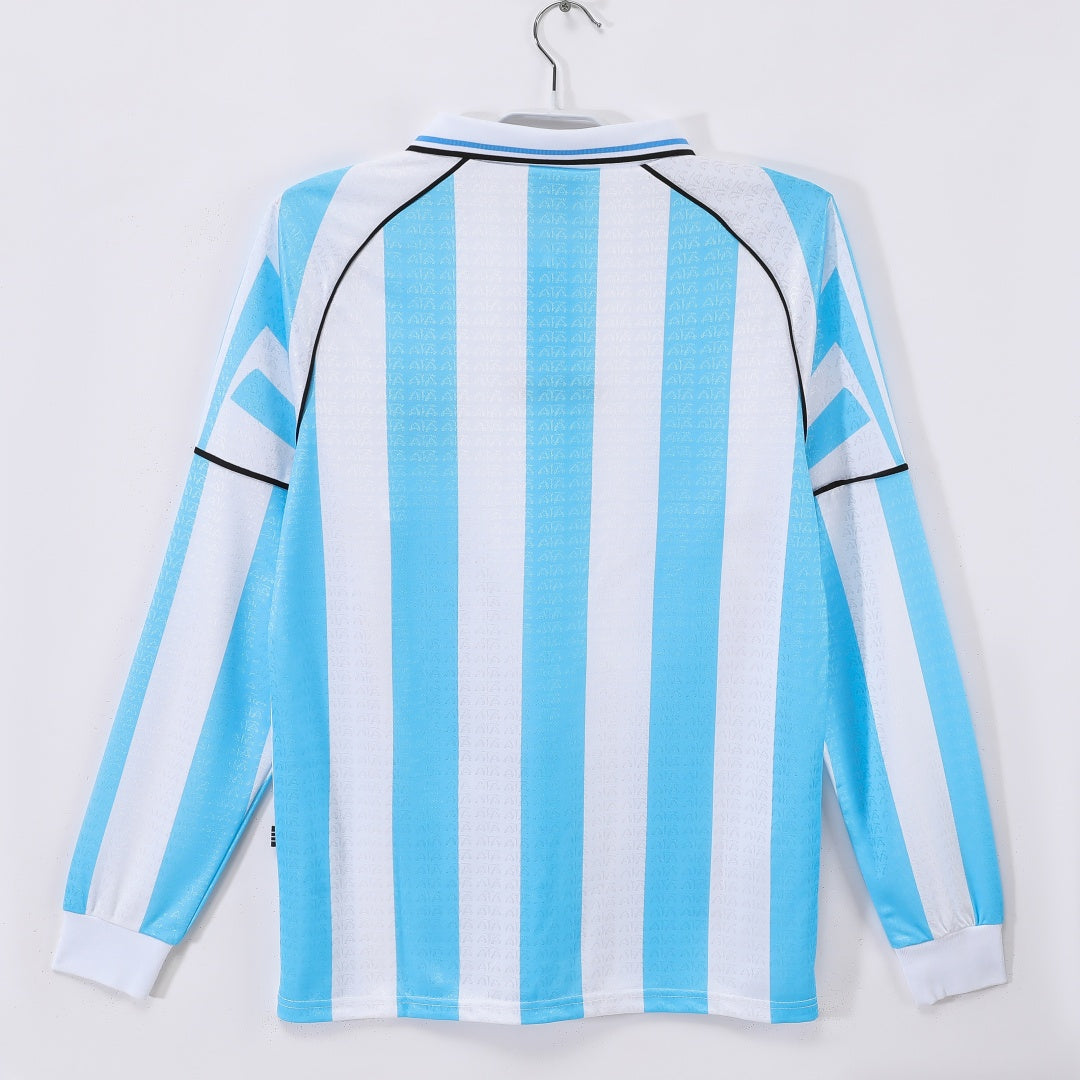 1998-1997 Argentine Home Retro Long Sleeve Jersey